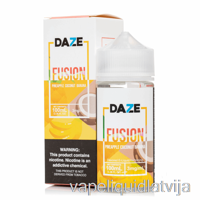 Ananāsu Kokosriekstu Banāns - 7 Daze Fusion - 100ml 0mg Vape šķidrums